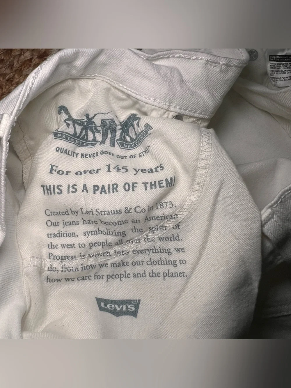 LEVI'S 541 White Denim Mens Jeans